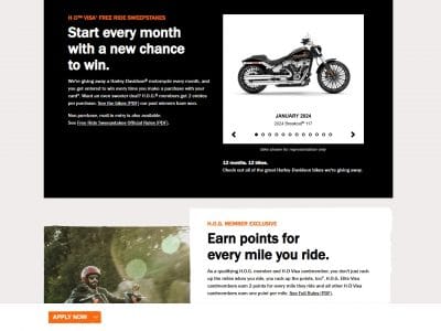 Harley-Davidson Visa - 2025 Free Ride Sweepstakes