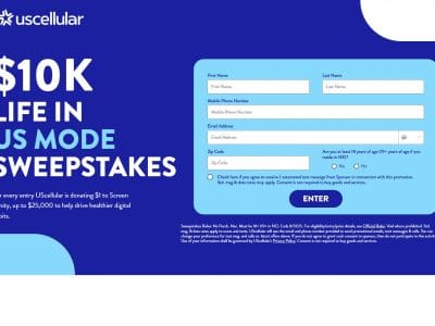 UScellular - $10K Life in US Mode Sweepstakes